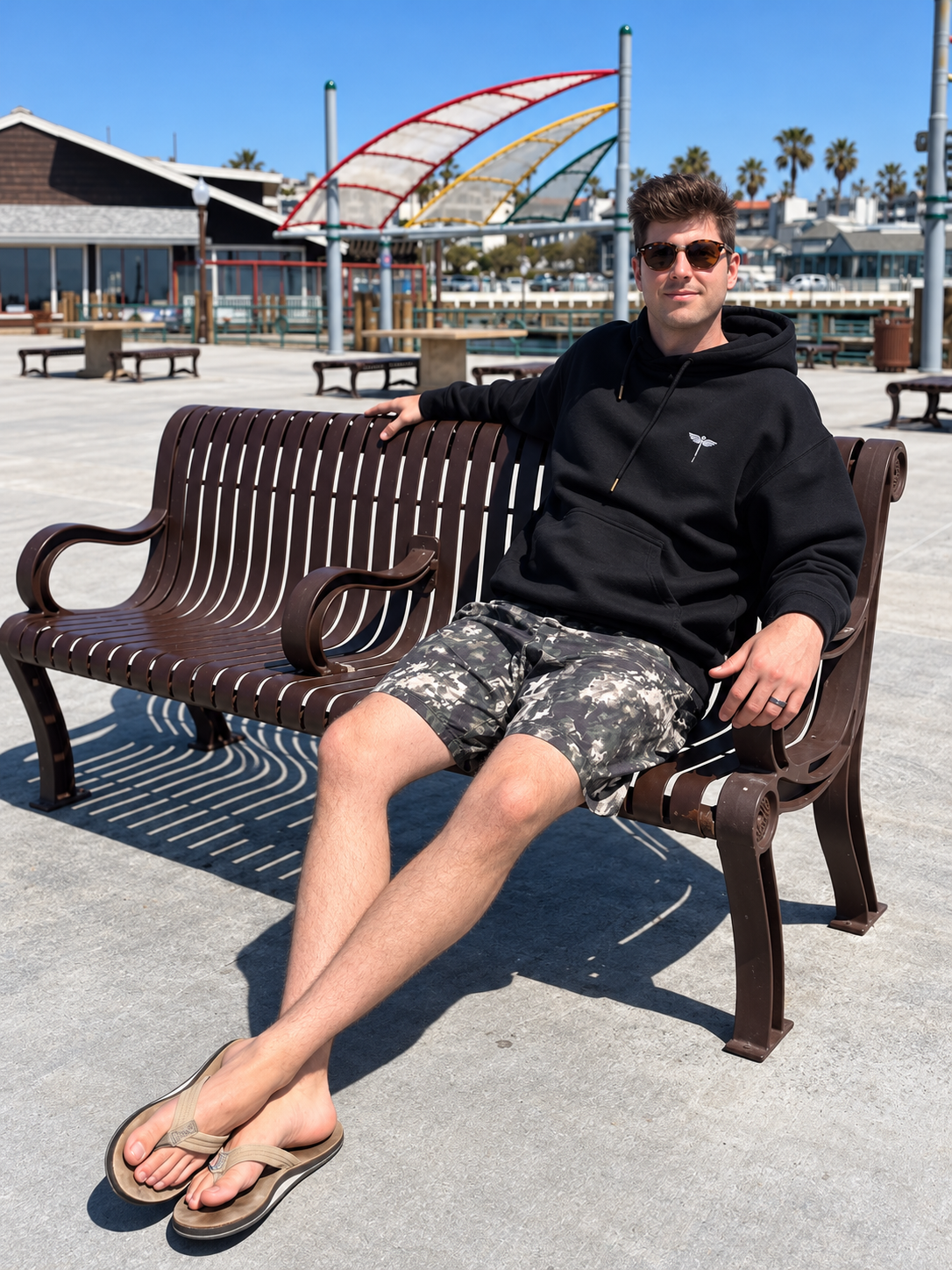 NTG Embroidered Caduceus Hoodie — BLACK