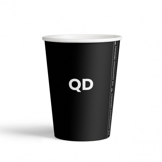 50 Pack 12 Ounces Double Walled Disposable Coffee Cups with Lids Assorted QD, BID, TID, QID, and PRN